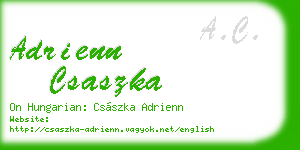 adrienn csaszka business card