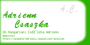 adrienn csaszka business card
